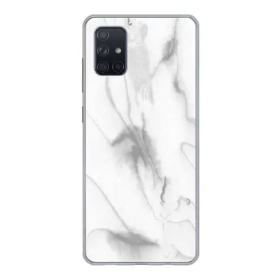 Produktbild von MuchoWow® Handyhülle Schutzhülle Hülle für Samsung Galaxy A71 Marmor - Grau - Weiß - Abstrakt - Marmoroptik Silikon Softcase Handy Hülle - Kartenbesitzer