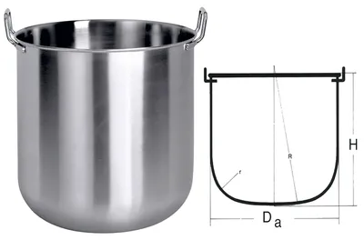 Produktbild von CONTACTO Schlagmaschinenkessel, Inhalt: 40,00 Liter, Höhe: 355 mm