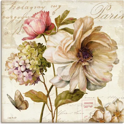 Produktbild von ARTland Leinwandbild Blumen II Größe: 70x70 cm