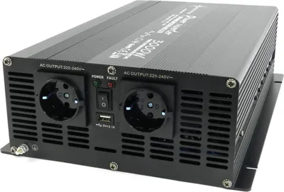 Produktbild von Spannungswandler 24V 230V schwarz Mod. Sinus Wechselrichter: 3000 W