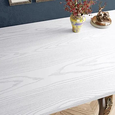 Immagine prodotto di Azomor - Pellicola autoadesiva effetto legno per mobili e pareti, bianca 30x500 cm