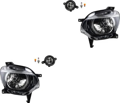 Zdjęcie produktu dla Johns, zestaw reflektorów halogenowych pasujący do Renault Twingo III 09/14- H4 + przeciwmgielne + światła 260104296R 260600966R 266007904R 266056092R