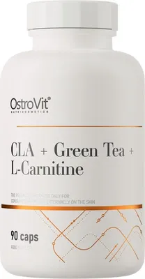 Produktbild von OstroVit CLA + Grüner Tee + L-Carnitin Grüner Tee Carnitin 90 Kapseln