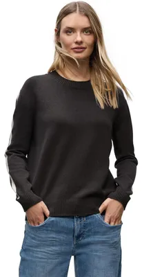 Produktbild von Street One Pullover mit Gallonstreifen Darkest Brown 40