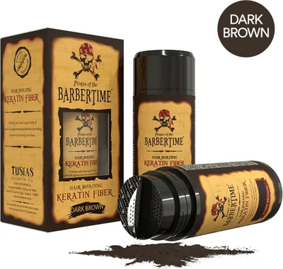 Produktbild von Barbertime haaraufbauende Keratinfaser dunkelbraun 21gr.