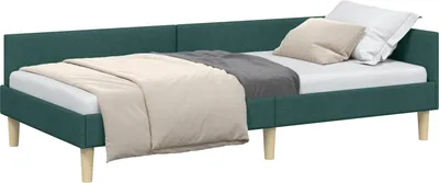 Obrázok produktu pre vidaXL Rohový rám postele tmavozelený 80 x 200 cm látka