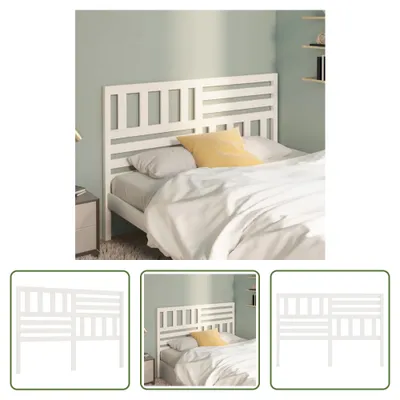 Obrázok produktu pre The Living Store Čelo postele biele 126x4x100 cm z masívneho borovicového dreva