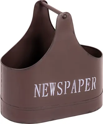 Produktbild von HAKU Zeitungsständer braun, vintage - Metall, B/H/T: 44x44x27 cm