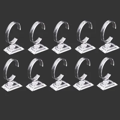 Produktbild von 10 transparente Uhrenhalter - Uhrenständer für Armbanduhren - transparentes Uhren-Display für Zuhause oder im Geschäft