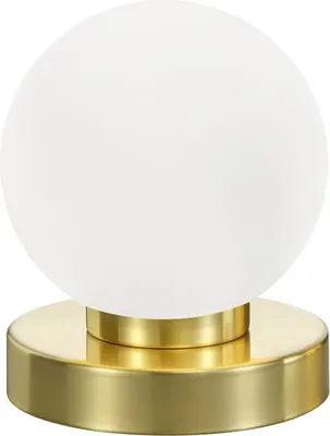 Image de Lampe de table boule en verre PRINZ II dorée et blanche, 1xE14x40W, verre, dimensions : 15x12x12 cm, IP20, RL