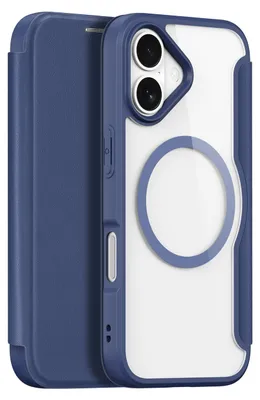 Image de Coque Dux Ducis Skin X Pro pour iPhone 17 Air avec MagSafe et portefeuille - bleu