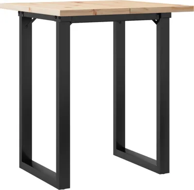 Zdjęcie produktu dla vidaXL Stół do jadalni O-rama 70x70x75,5 cm z litego drewna sosnowego i stali