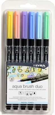 Image de Lyra Double Tip Aqua Duo Markers Pastel Tones 6 pcs