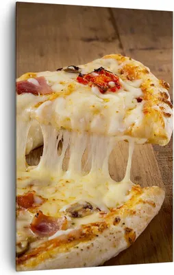 Produktbild von Bild auf Leinwand - Leinwandbild - Einteilig - Pizza Käse Tomaten - 80x120cm - Wand Bild - Wanddeko - Wandbilder - Leinwanddruck - Wanddekoration - Leinwand bilder - Wandbild - PA80x120-3784
