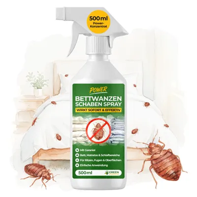 Produktbild von Bettwanzen Abwehrspray Power-Konzentrat 500 ml – Mittel gegen Bettwanzen für Schlafzimmer & Matratzen – Bettwanzen Spray, Bettwanzen Bekämpfung