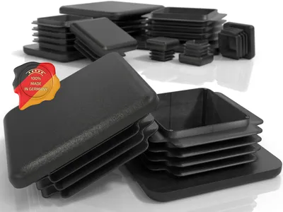 Produktbild von PD® Lamellenstopfen 50x50 mm Vierkantrohr - Endkappen Schwarz | 10 Stück