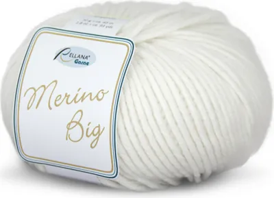 Produktbild von Rellana Merino Big, 60% Schurwolle (Merino), 40% Polyacryl, 50 gr. weiß 01