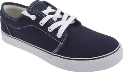 Produktbild von Dek Jungen 4 Ösen Leinen Deck Schuhe zum Schnüren DF708 (38 EUR) (Blau)