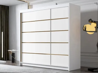 Obrázek produktu pro Vysoká šatní skříň 250 cm VOLENTE - bílá