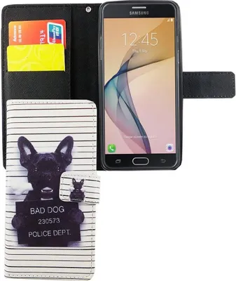 Produktbild von Handyhülle Tasche für Handy Samsung Galaxy J5 Prime Böser Hund Weiß
