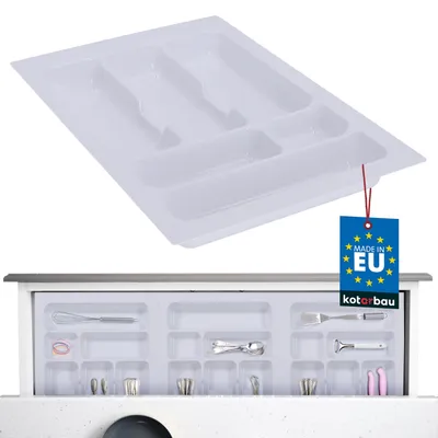 Produktbild von KOTARBAU® Box na príbory do zásuvky Organizér do zásuvky na kuchynské príbory Biely 490x335mm