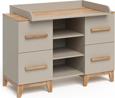 Obrázek produktu pro Přebalovací pult Vitalispa Malia Kašmír/Řemeselné 133 x 98 cm XL se 4 zásuvkami, Model 58351