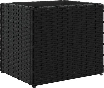 Produktbild von vidaXL Pflanzkübel Schwarz 36x30x32 cm Poly Rattan