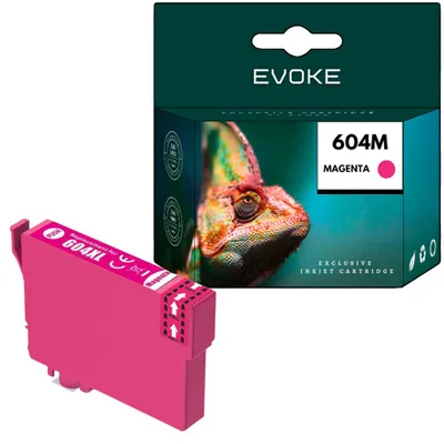 Immagine prodotto di Inchiostri compatibili per stampanti Epson 604XL 604 XL, codice C13T10H34010, colore magenta, capacità 9 ml, resa di 780 pagine, compatibili con i modelli Expression Home XP-2200, 2205, 3200, 3205, 4200, 4205 e WorkForce WF-2910DWF, 2930DWF, 2935DWF, 2950DWF