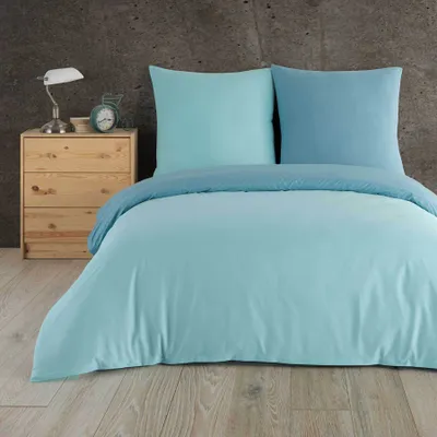 Produktbild von Bettwäsche Bettbezug 200x200 cm, Kopfkissenbezug 80x80 cm 3 teilig Deckenbezug Set aus 100% Baumwolle Renforce mit Reissverschluss - Buymax®