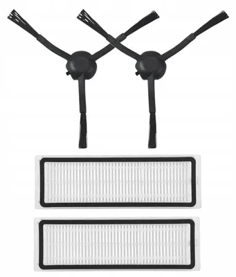 Produktbild von Zubehörset für Xiaomi Vacuum Mop 1C und Dreame F9 - 4 Teile - 2 HEPA-Filter - 2 schwarze Seitenbürsten