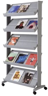 Obrázek produktu pro PAPERFLOW Prospektständer Uno 255N.02 5Auflagen mobil alu - Mobiltelefon - 4 cm