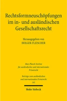 Obrázok produktu pre Rechtsformneuschöpfungen im in- und ausländischen Gesellschaftsrecht