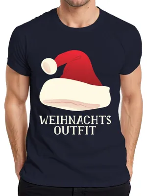 Produktbild von Weihnachtsoutfit Weihnachtsmütze - Weihnachten Weihnachtsgeschenk Herren T-Shirt, Navy, M
