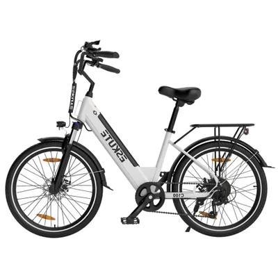 Productafbeelding van ESKUTE C100 Elektrische Fiets - Motor 250W Batterij 36V10.4Ah Accu 26x1.75 Inch Wielen Mechanische schijfremmen - Wit