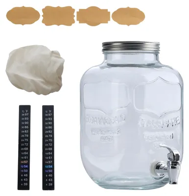 Immagine prodotto di Kit completo per la produzione di kombucha, con bottiglia da 5 litri