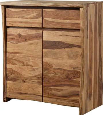 Produktbild von MASSIVMOEBEL24 Highboard Sheesham 100x48x111 natur lackiert / sandgestrahlt PURE SHEESHAM #201