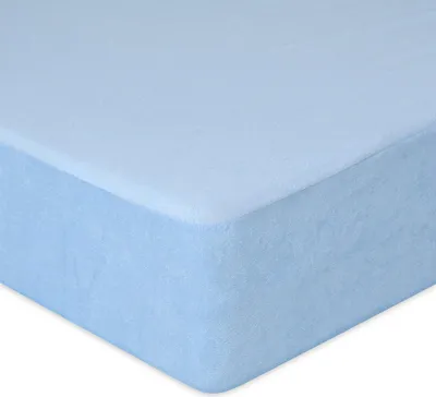Produktbild von Frottee-Bettlaken mit Gummizug PREMIUM 60x120x10 Himmelblau