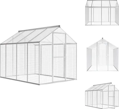 Image de vidaXL Volière extérieure aluminium 178x242x192 cm - Habitats & Enclos pour petits animaux