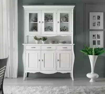 Produktbild von Design Möbel Italienische Weiß Vitrine Holz Luxus Schränke Klassische