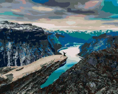 Produktbild von Zuty - Malen nach Zahlen - MANN AUF EINER BERGKLIPPE, 40x50 cm, ohne Keilrahmen