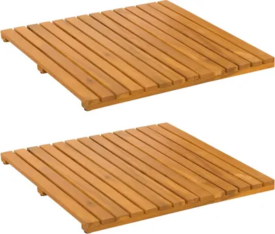 Produktbild von (Robust Möbel) Badematte Uni Braun 50x50cm Holz - Badematten DE238269