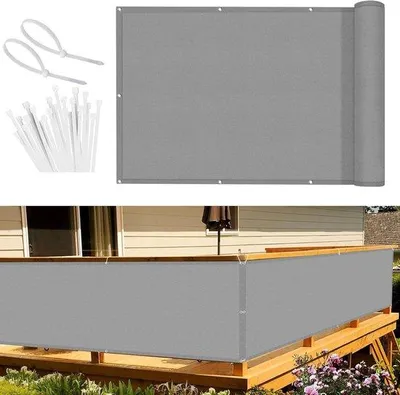 Immagine prodotto di Schermo privacy e copertura per balconi grigio - Schermo per balconi PES 90x300m