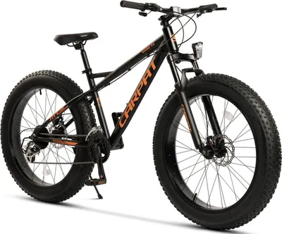 Produktbild von Carpat 26 Zoll x 4.0 Zoll Fettreifen Mountainbike (MTB) für Erwachsene - Offroad & Gelände, Hi-Ten 6061 Aluminium Hardtail, Shimano 2x8 Gangschaltung, 80mm Federgabel, 160mm Scheibenbremsen