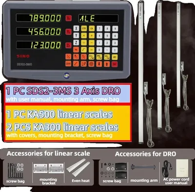 Obrázek produktu pro Digitální zobrazovací systém, 3osý DRO, rozlišení 5 µm, 5um-3 osy DRO kit 2