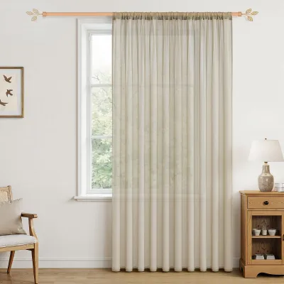 Immagine prodotto di Tenda trasparente con passanti per tenda - Beige, 245x300 cm