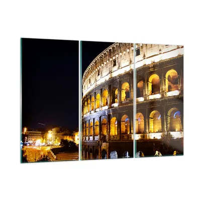 Produktbild von Bilder auf glas - Coloseum Rom Architektur - 165x110cm - Glasbilder - Wandbilder - Kunstdruck - zum Aufhängen bereit - Wanddekoration aus Glas - Glas Bilder - Wandbild auf Glas - GCE165x110-1334