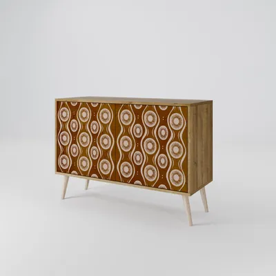 Produktbild von Spacerebels Kommode mit 2 Türen - Sideboard Komodenschrank - Highboard - Kleiderschrank Möbel - Wohnzimmer Schlafzimmer - 57,5×111×42 (HxBxT)