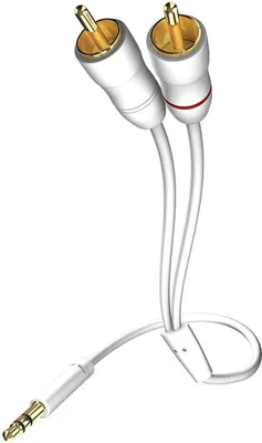 Obrázek produktu pro Inakustik 0031000075, 3.5mm, 2 x RCA, 0,75 m, Bílá