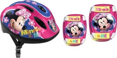 Produktbild von Schutzset Kinder SPORT DISNEY MINNIE, Verstellbarer Helm, Knieschützer, Ellbogenschützer, Roller, Trottinett, Skateboard