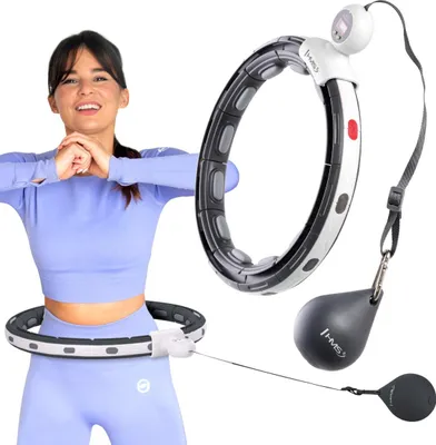 Produktbild von Magnetischer gewichteter Hula Hoop mit Zähler, Schwarz